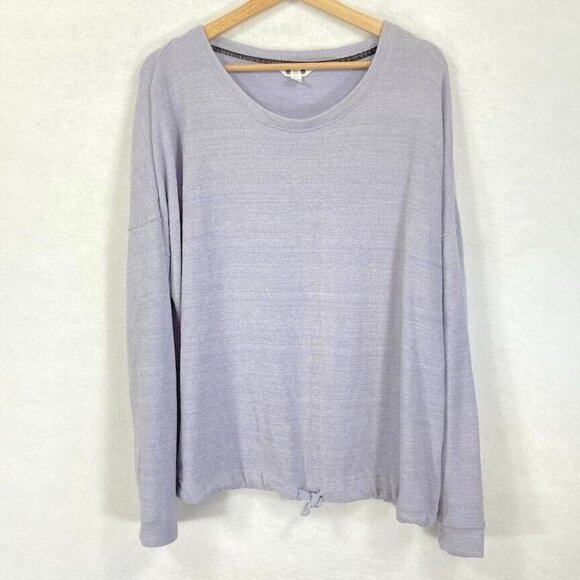 Three Dots Long Sleeve Drawstring Shimmery Loungewear Sweatshirt Top XL - Picture 4 of 8